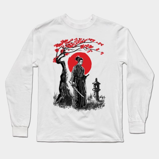 Miyamoto Musashi Long Sleeve T-Shirt by ddjvigo